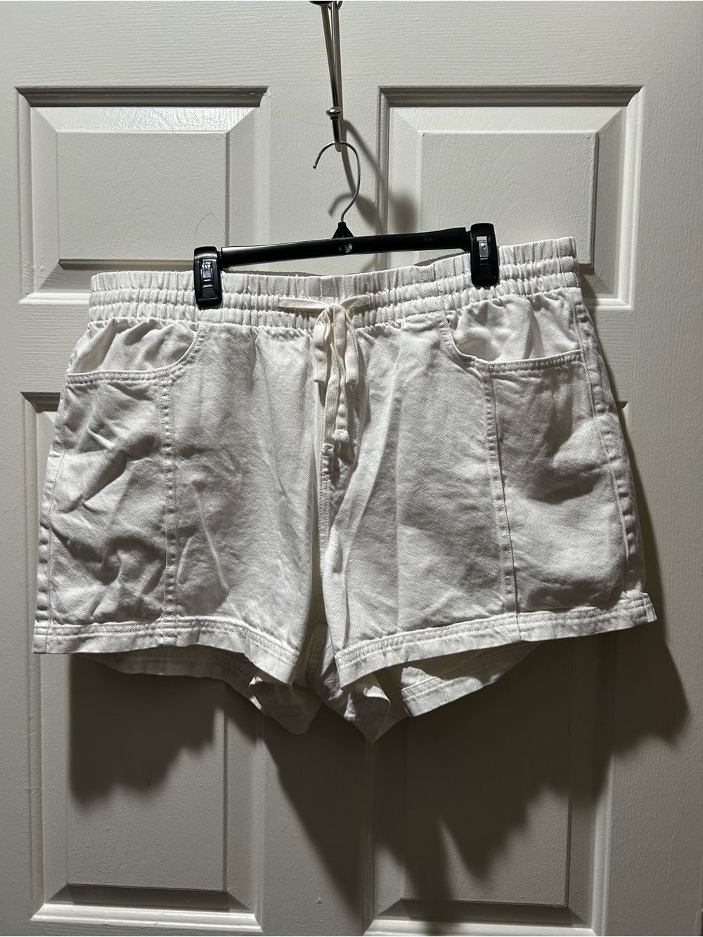 Universal Thread White Drawstring Cotton Denim Shorts Size 1X